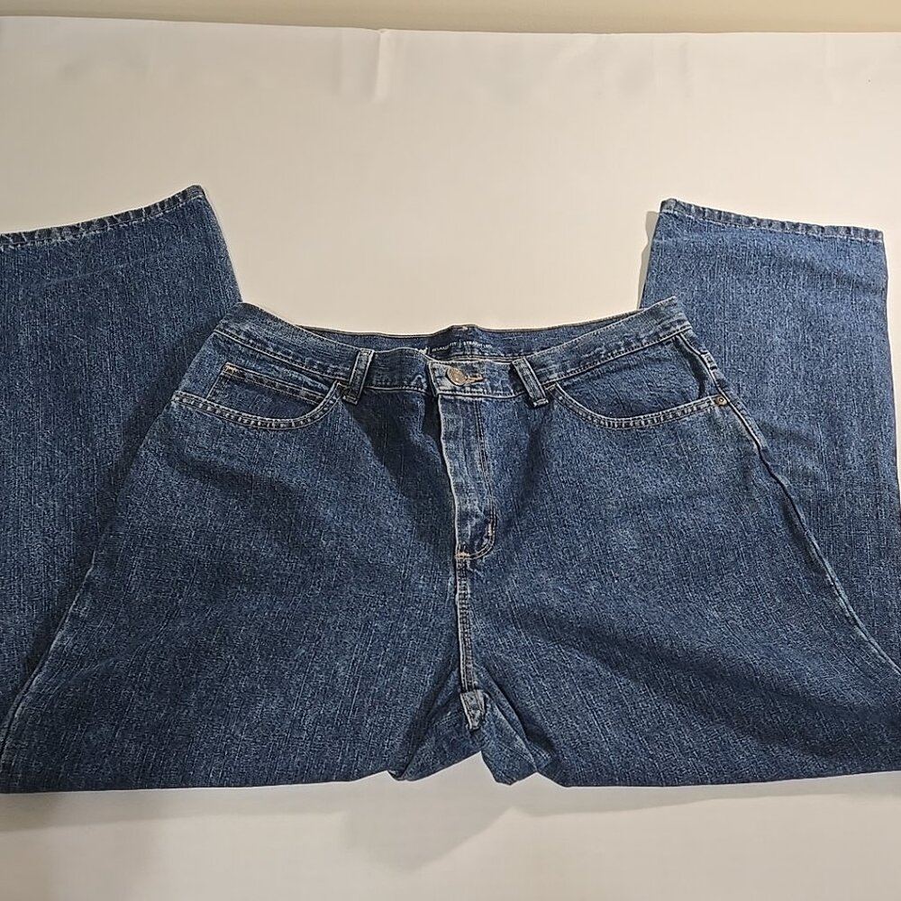 Lee Relaxed Fit Straight Leg Size 14 Petite Women's Jeans Excellent Condition!